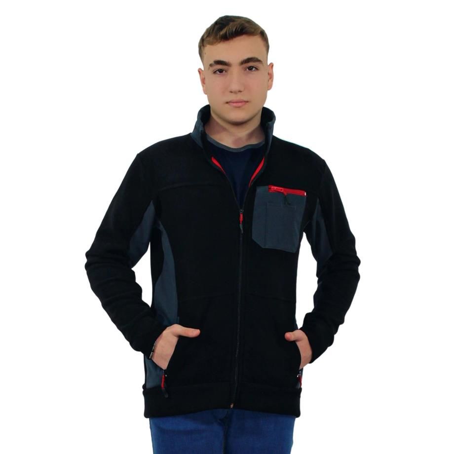 Persmont SPM01 Unisex Softshell Garnili Polar Mont SİYAH - 3XL