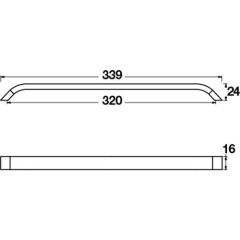 HAFELE LIBERTA II Kulp p. çelik renkli 160mm