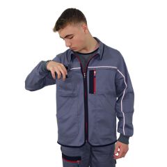 Persmont GM04 Unisex Fermuarlı Gabardin Yazlık Mont GRİ HARMAN - 2XL
