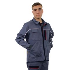 Persmont GM04 Unisex Fermuarlı Gabardin Yazlık Mont GRİ HARMAN - 2XL